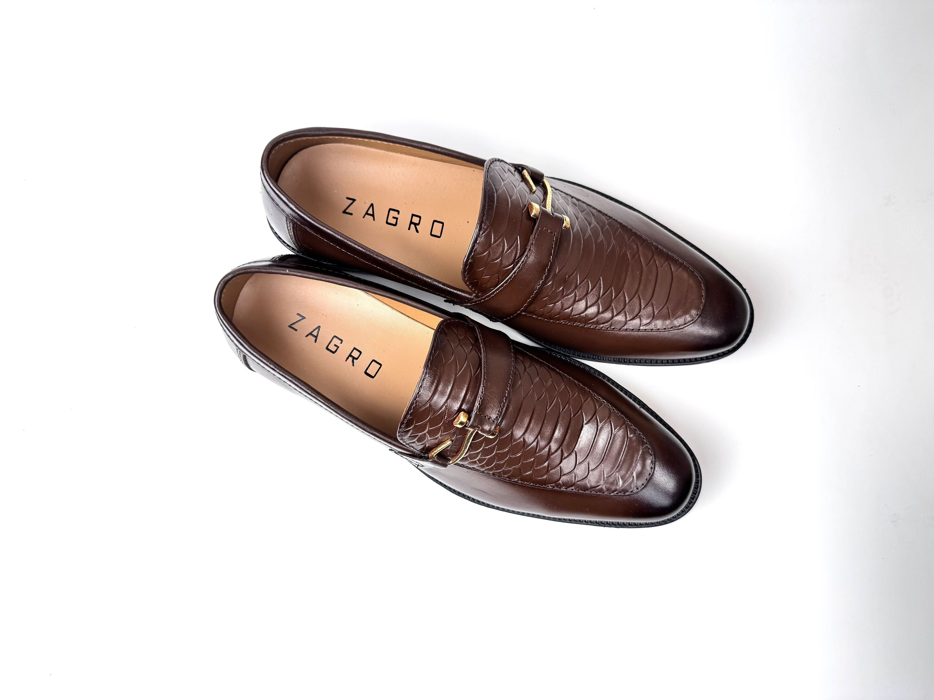 Embossed Texture Hook Buckle Dress Shoes for Men – Formal & Casual Leather Footwear