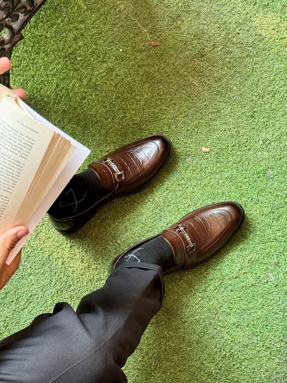 High Quality Croc Embossed Leather Dress Shoes for Men Buckle Formal Shoes Smart Casual Business Footwear